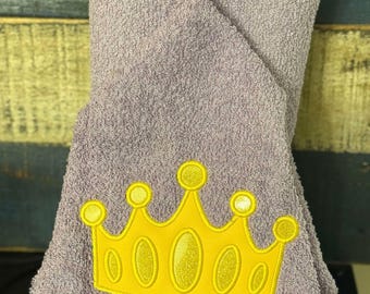 Princess Crown Hooded Towels-Character Hooded Towel-Birthday Gift