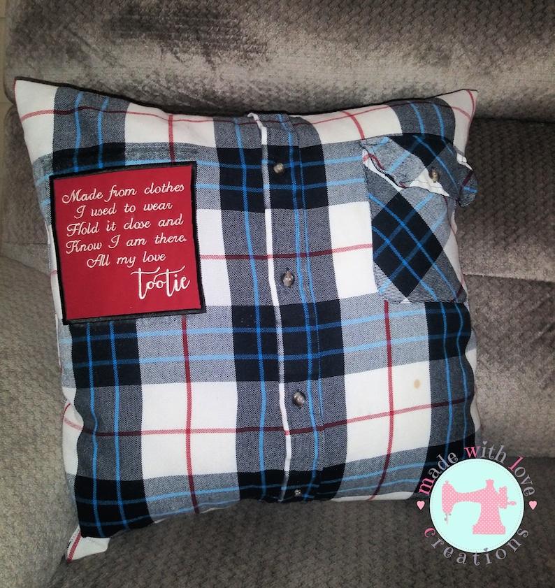 Memory Shirt Pillowkeepsake Pillowin Loving Memoryshirt Etsy