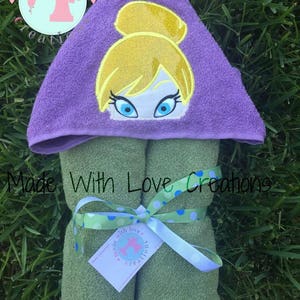 Princess Hooded Towels-Sophia The First Hooded Towel-Rapunzel Hooded Towel-Tinkerbell Hooded Towel-Character Hooded Towel-Birthday Gift image 6