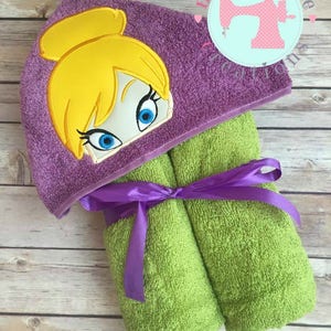 Princess Hooded Towels-Sophia The First Hooded Towel-Rapunzel Hooded Towel-Tinkerbell Hooded Towel-Character Hooded Towel-Birthday Gift image 5