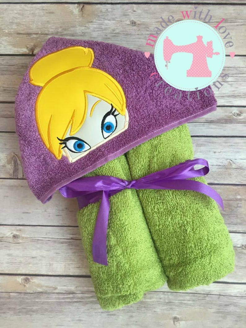 Princess Hooded Towels-Sophia The First Hooded Towel-Rapunzel Hooded Towel-Tinkerbell Hooded Towel-Character Hooded Towel-Birthday Gift image 5