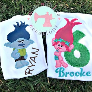 Troll Friends Birthday Shirt-Custom Birthday Shirt