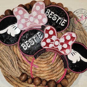 Best Friends Mouse Ear Headbands-Best Friends Headbands-Bestie Mouse Ears Headbands-Custom Made Headbands