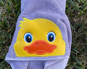 Duck Hooded Towel: Custom Color Combo, Bath & Pool Time