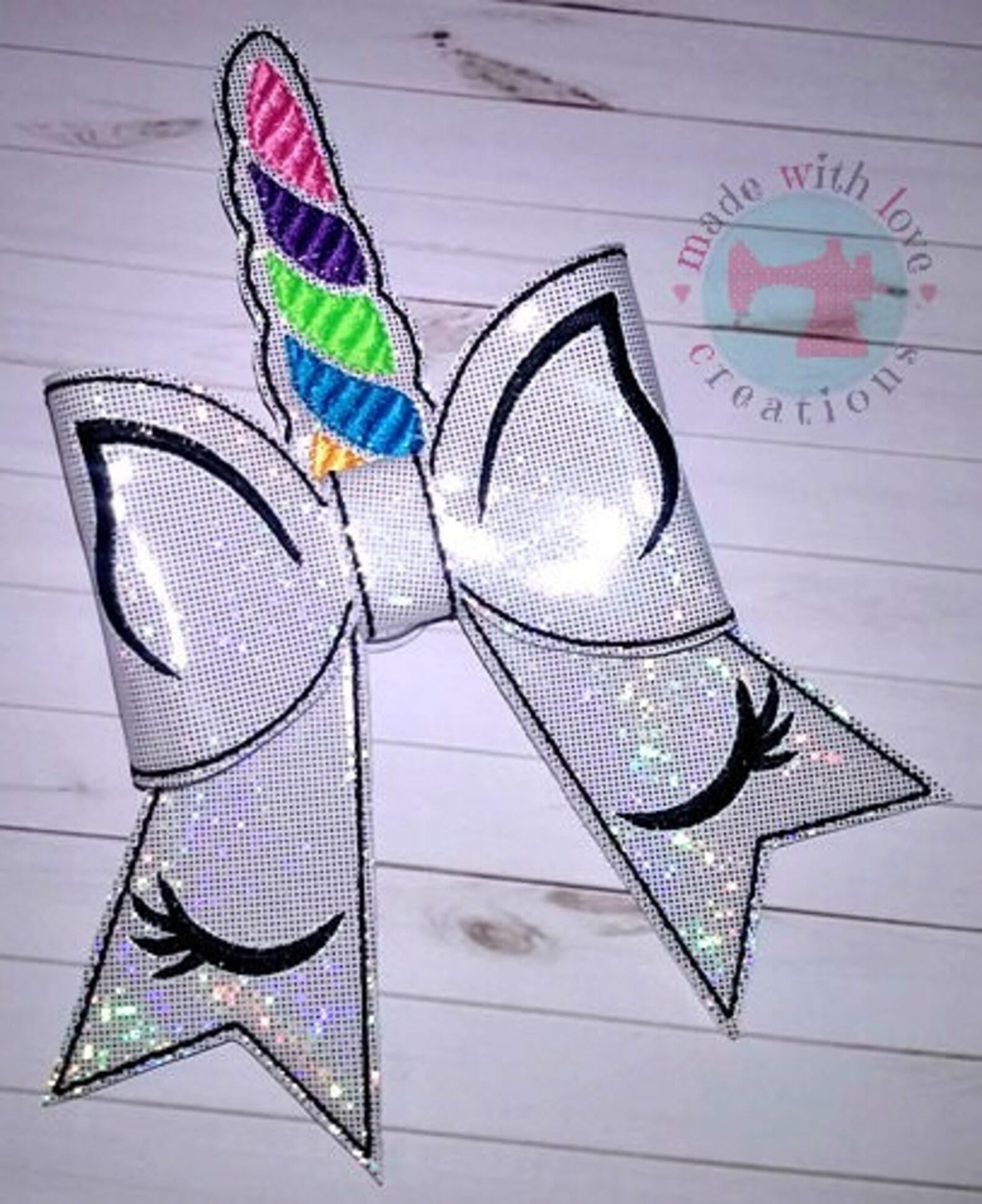 Unicorn Hair Bowunicorn Vinyl Hair Bowunicorn Bowgirl's Etsy