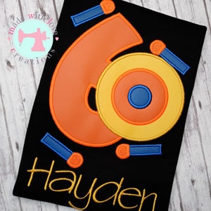 Dart & Target Birthday Shirt-Birthday Shirt-Target Birthday Shirt-Boys Target Birthday Party-Darts and Target Birthday- Numbers 1-9