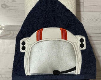 Astronaut Hooded Towel: Space Theme, Custom Bath & Pool Towel