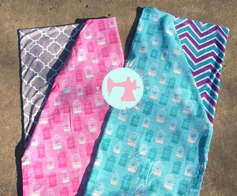 Bird Cage Blanket-Pink Bird Cage Blanket-Teal Bird Cage Blanket-Girls Blankets-Minky Blanket-READY TO SHIP!!!!!
