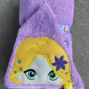 Princess Hooded Towels-Sophia The First Hooded Towel-Rapunzel Hooded Towel-Tinkerbell Hooded Towel-Character Hooded Towel-Birthday Gift image 1