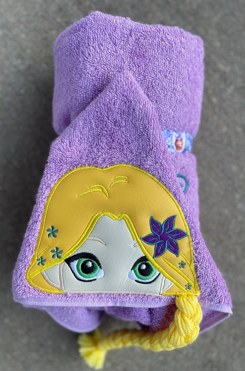 Princess Hooded Towels-Sophia The First Hooded Towel-Rapunzel Hooded Towel-Tinkerbell Hooded Towel-Character Hooded Towel-Birthday Gift image 1