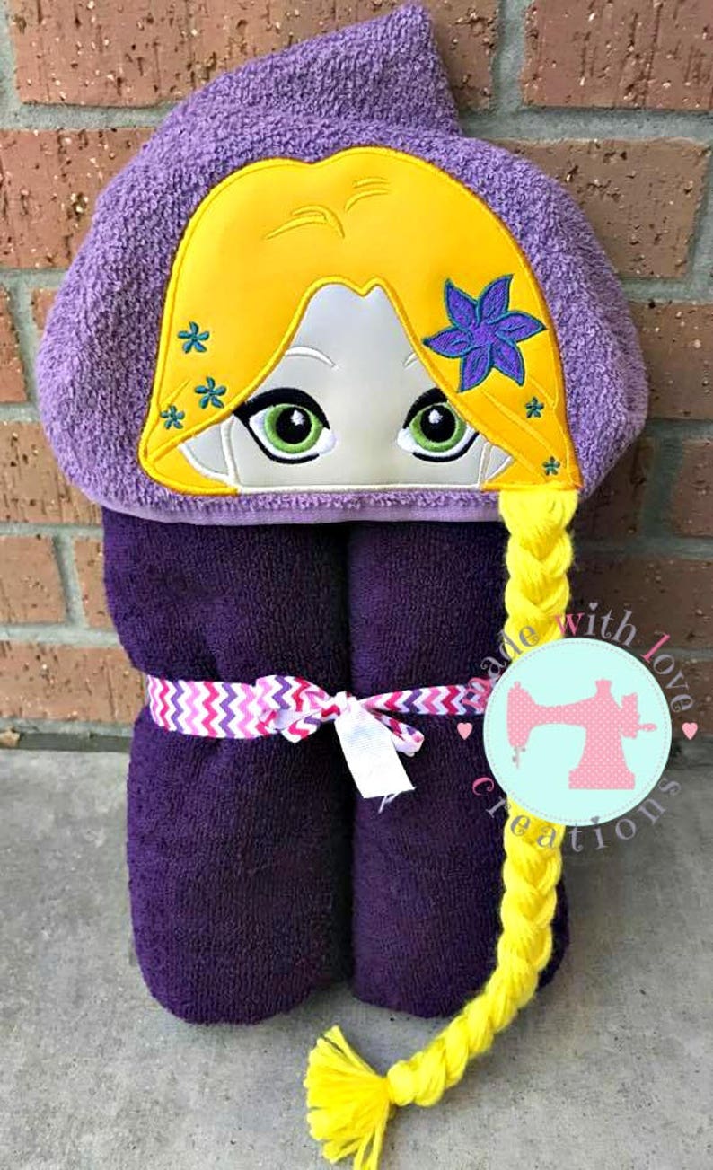 Princess Hooded Towels-Sophia The First Hooded Towel-Rapunzel Hooded Towel-Tinkerbell Hooded Towel-Character Hooded Towel-Birthday Gift image 4