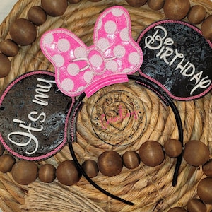 It&#39;s My Birthday Mouse Ear Headbands-Birthday Headbands-Birthday Mouse Ears Headbands-Custom Made Headbands