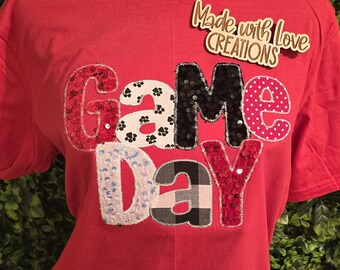 Embroidered GAME DAY Shirt, School Spirit, Game Day, Football Shirt