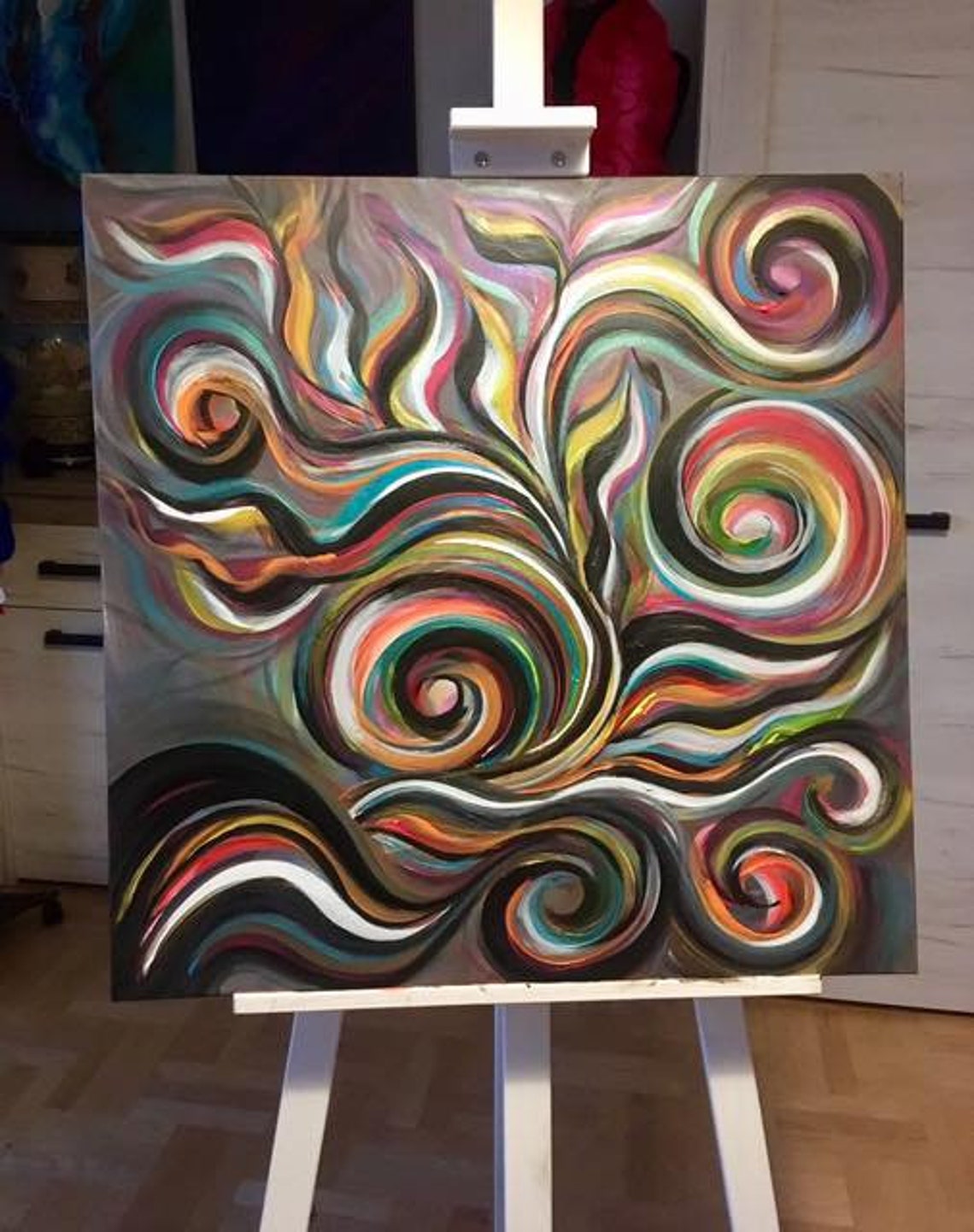 Original Acrylic Painting 'FLOW' Healing Art by Asia Etsy