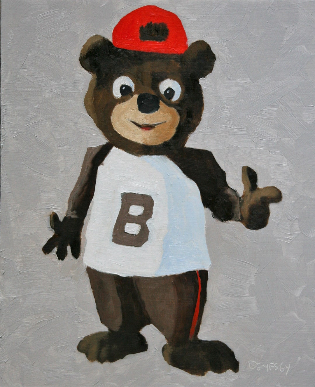 Cubby the Brown University Bear Fine Art Print Etsy
