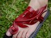 Leather Sandals Women leather sandals Men sandals, Handmade Leather Sandals, made to order, original design,red leather [Fire design] 