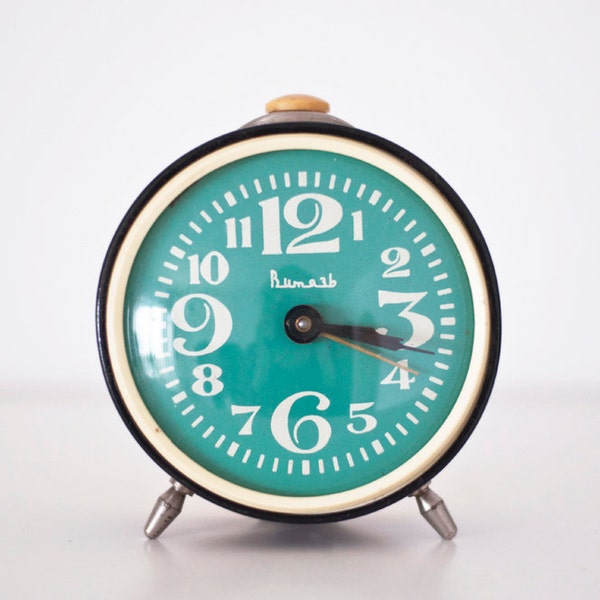 Vintage soviet mechanical alarm clock "Vitjaz"