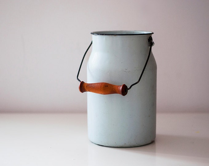 Vintage Enamel Milk Can Etsy