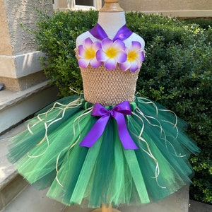 Hawaiian Tutu Dress, Hawaiian Luau Tutu, Hawaiian Tulle Dress, Luau Party Dress, Luau Tutu Set by My Precious Tutu image 4