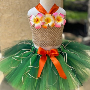 Hawaiian Tutu Dress, Hawaiian Luau Tutu, Hawaiian Tulle Dress, Luau Party Dress, Luau Tutu Set by My Precious Tutu