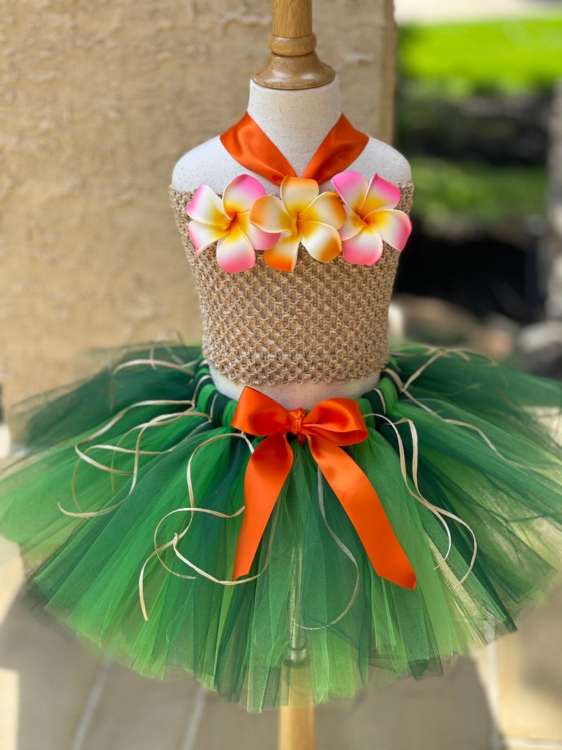 Hawaiian Tutu Dress, Hawaiian Luau Tutu, Hawaiian Tulle Dress, Luau Party Dress, Luau Tutu Set by My Precious Tutu image 1