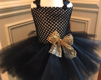 black and gold tutu dress Black Velvet Sparkle Tutu Dress