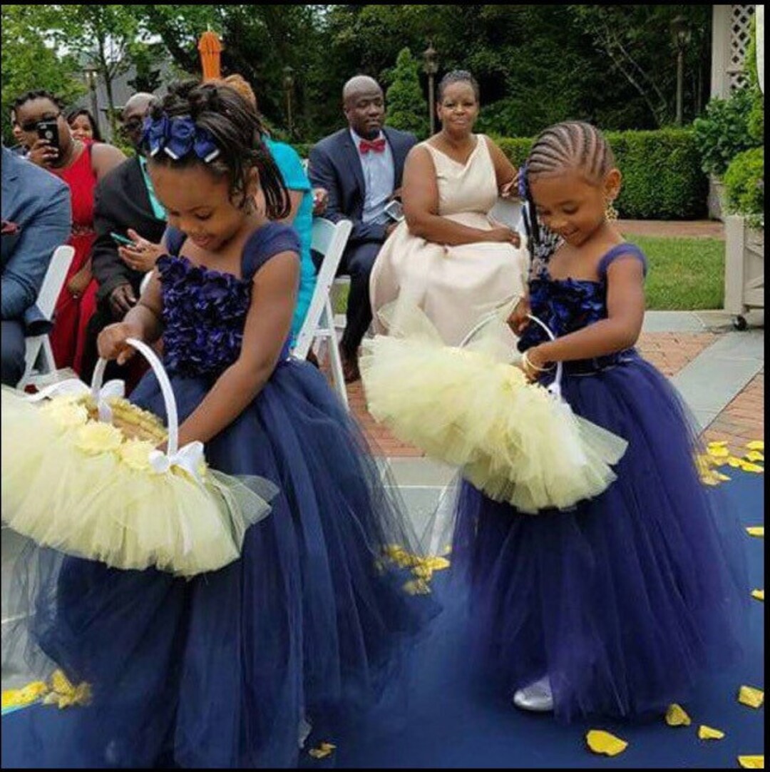 Flower Girl Basket, Tulle Basket, Flower Girl Tutu Basket, Flower Girl