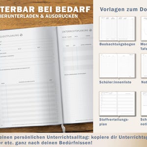 Jahresübersicht Lehrerplaner für Schuljahr 2026 2027, Terminkalender, eine Woche zwei Seiten, grau beige