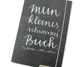 Creatief notitieboekje A6 - mijn kleine zwarte boekje - om zelf te vullen of als klein cadeautje