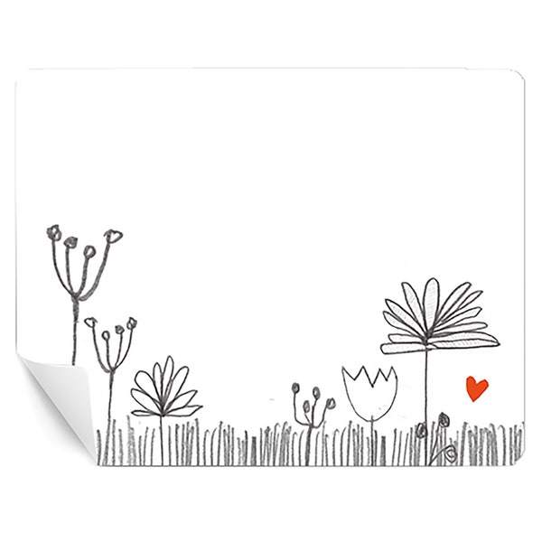 Rechteckige Etiketten zum selbst beschriften | 15 Freitext Sticker mit Blumen | Weiß Grau Rot | 48x61 cm | für Hochzeit Marmelade Geschenk