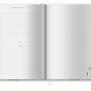 Tagebuch A5 ein Momentesammler Eintragbuch für die schönsten Augenblicke, Erinnerungen, Erlebnisse, Anekdoten Hardcover weiß beige Bild 9