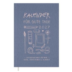 A5-kalender 2027 | Duurzame dagplanner met zachte kaft, één pagina per dag | FSC-gecertificeerd papier | Blauwroze