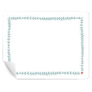 Labels for self-labeling | 15 rectangular free text stickers with tendrils | Light blue white | 48 x 61 cm | for wedding jam gifts