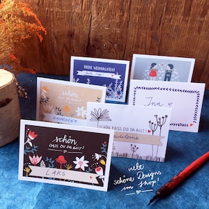 Eine Der Guten Tischkarten-Set, 50 Stück Aus Recyclingpapier, A7 Gefaltet, Zum Selbstbeschriften Für Hochzeit & Feste