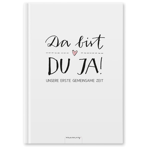 Babytagebuch zum Eintragen | Baby Diary zum Ausfüllen für das erste Jahr | Geburtsgeschenk für Jungen & Mädchen | Hardcover weiß rosa, 17x24