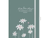 Lehrerkalender 2026 2027, nachhaltiger A5+ Hardcover Lehrerplaner, 17x24 cm, viel Platz für Notizen, FSC Papier, klimaneutral, mint grün