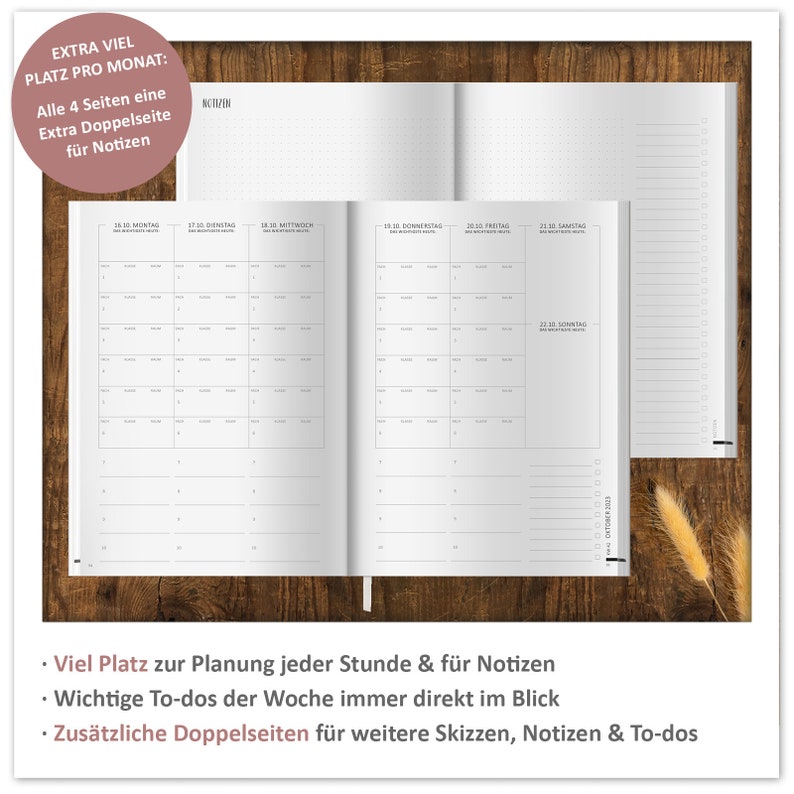 Teachers Calendar 2023 2024 A5 Lesson Preparation Teacher Etsy Canada