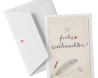 Christmas card - Merry Christmas! - Greeting card with envelope, cream