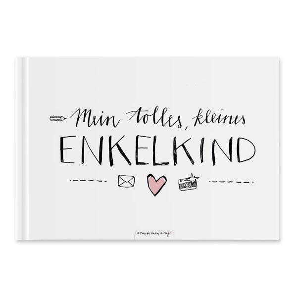 Enkelbuch für Großeltern - Mein tolles, kleines Enkelkind - Babytagebuch Erinnerungsalbum für Oma & Opa, A5, Hardcover weiß, Recyclingpapier