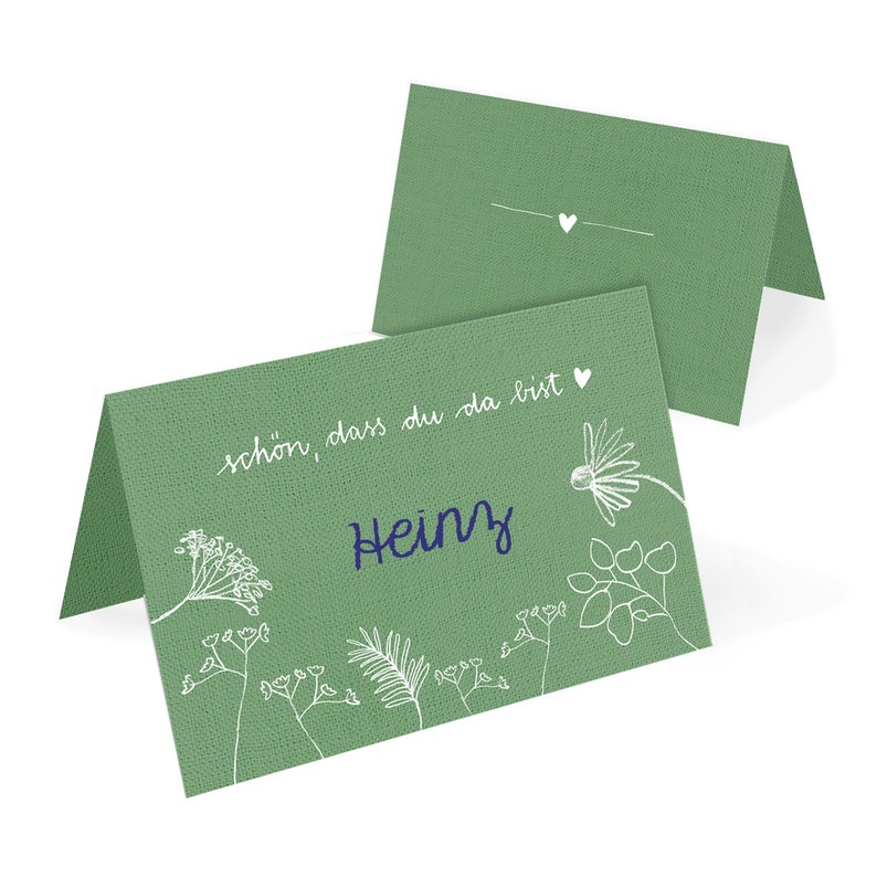 Place cards to write on, lime green It's nice that you're here 50 name cards, place cards made of recycled paper for weddings, birthdays image 6