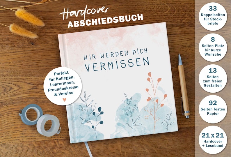 Eintragbuch als Abschiedsgeschenk für Lehrerin oder Lehrer