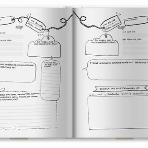 Gastenboek met in te vullen vragen Vriendenboek voor volwassenen om te schrijven en schilderen FSC-papier klimaatneutraal Wit Hardcover afbeelding 6