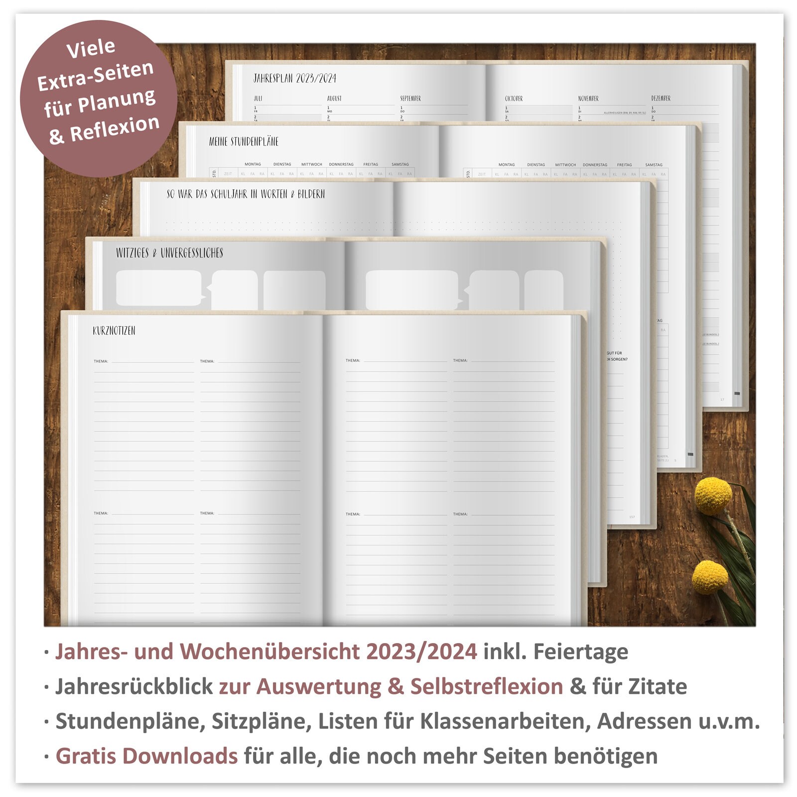 Teacher Calendar 2023 2024 A4 Teacher Planner for Lesson Etsy Australia