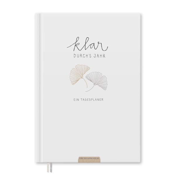 Appointment calendar A5 undated - clear throughout the year | Daily planner notebook for more mindfulness | Hardcover pocket calendar appointment planner | White