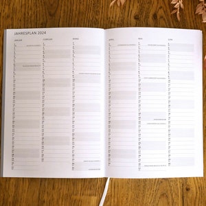 Terminkalender A5 Kalender 2024 Wochenplaner und Notizbuch für mehr Achtsamkeit Softcover Taschenkalender Beige Weiß Rosa Bild 5