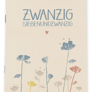 Kleiner Taschenkalender A6 2027, mini Monatsplaner mit Jahresübersicht & Notizseiten, Creme