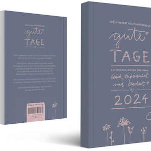 A5 Terminkalender 2024 365 gute Tage A5 Tagesplaner und Notizbuch für mehr Achtsamkeit Softcover Taschenkalender & Terminplaner Blau Bild 10