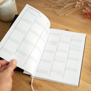 Kalender A5 voor 2024 Een goede week Weekplanner en notitieboekje voor meer mindfulness Softcover zakkalender zwart en wit afbeelding 5