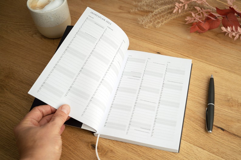 Kalender A5 voor 2024 Een goede week Weekplanner en notitieboekje voor meer mindfulness Softcover zakkalender zwart en wit afbeelding 5