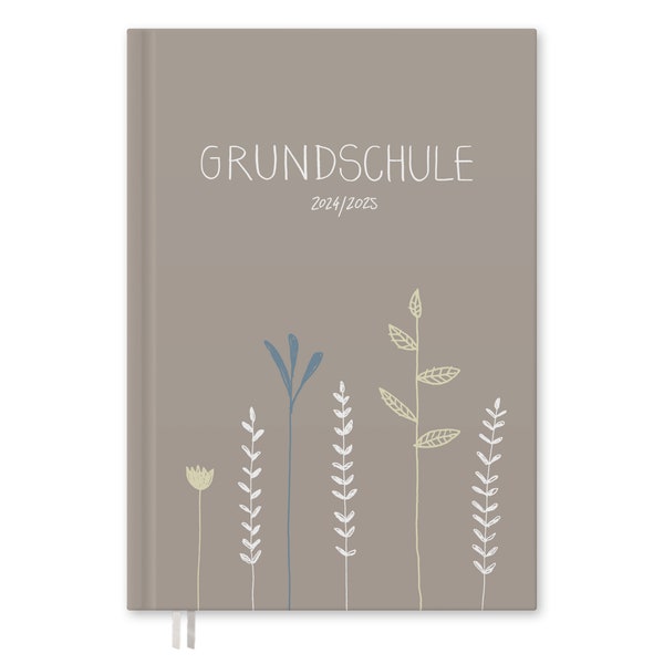 Grundschulplaner 2024 2025 | A4 Lehrerkalender für Unterrichtsvorbereitung & Planung | Lehrerplaner Schuljahr 2024/25 | 21x30 cm, grau weiß